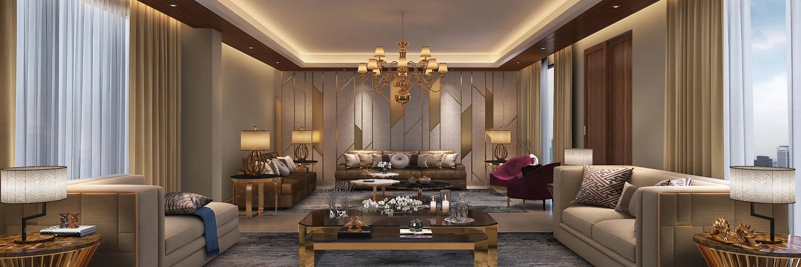 Luxury living room interior